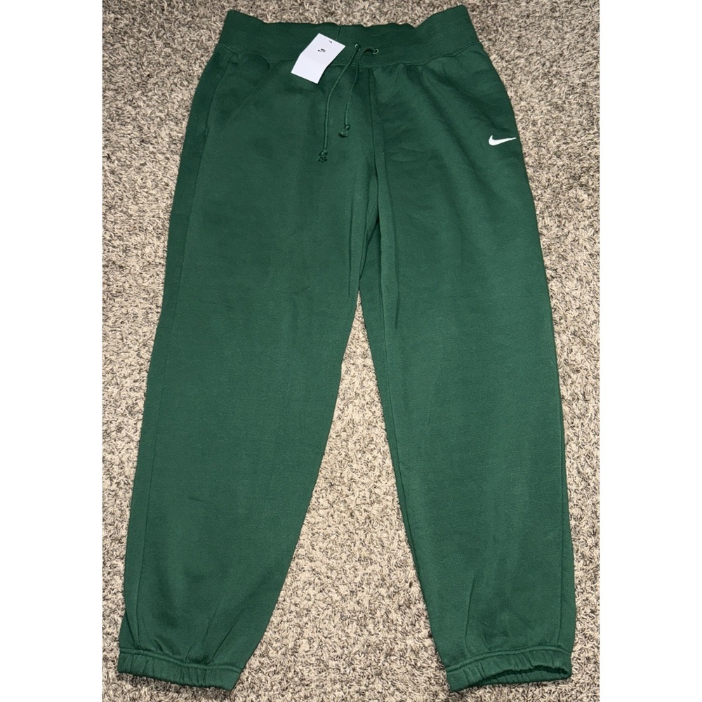 NEW Nike Women's Oversized Fit High Rise Sweatpants Joggers (Green - Large)